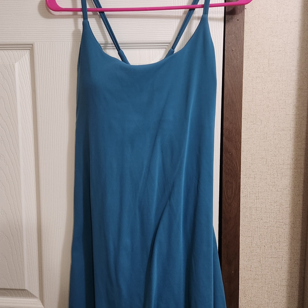 HALARA Teal Slip Dress